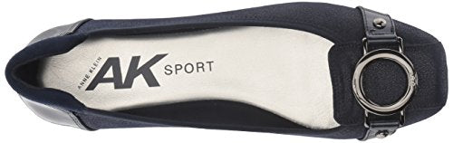 Anne Klein Women's Umeko Ballet Flat, Navy Multi Fabric, 9 M US