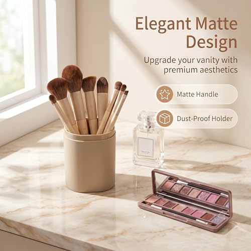 Professional Makeup Brush Set with Travel Case 18 Pcs for Makeup Artists