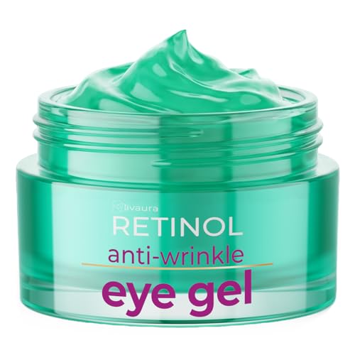 LIVAURA Retinol Eye Gel - Under Eye Cream for Dark Circles, Puffiness, Bags