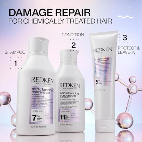 Redken Acidic Bonding Concentrate Shampoo – For Damaged Hair, 33.8 fl oz