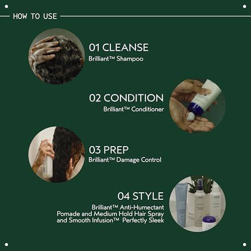 Aveda Brilliant Damage Control | Detangling Spray | Heat Protection Spray | Reduces Damage and Breakage | Jasmine, Rose, Clove Aroma | 8.5 Fl Oz