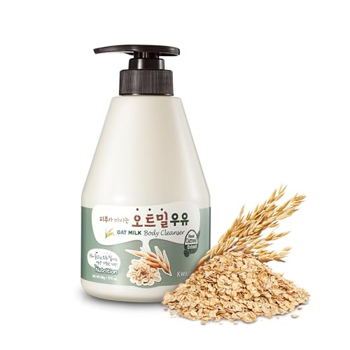 Kwailnara Oat Milk Body Wash (19.75 Fl Oz) – Korean Body Cleanser for Nourished & Soothed Skin | Milk Protein, Royal Jelly & Calming Oat Extract | Paraben-Free with Gentle Bubbles