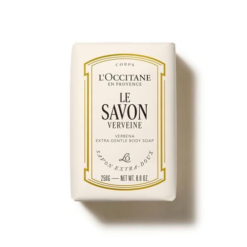 L'OCCITANE Shea Butter Extra-Gentle Hand & Body Soap Bar, 8.8 Oz Verbena
