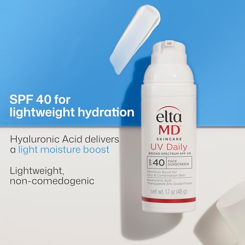 EltaMD UV Daily Untinted Face Sunscreen Moisturizer, SPF 40, 1.7 oz