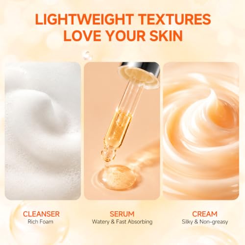 HONLINK Vitamin C Skincare Set for Women, 6-Step Face Care Routine