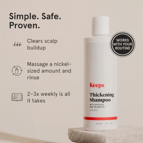 Keeps Thickening Shampoo for Men, 8 Oz