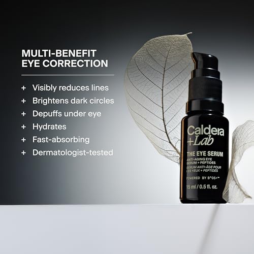 Caldera + Lab The Eye Serum | Men’s Anti-Aging Serum + Peptides, 0.5 Fl Oz