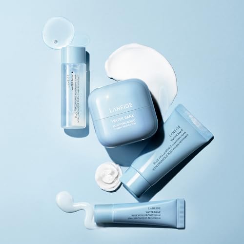LANEIGE Water Bank Hydration Set: Hyaluronic Acid, Barrier-Boosting Hydration, Full Sized, Travel Sized