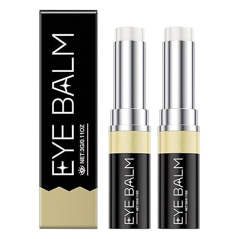 Under Eye Balm Stick for Under Eyes Bags,2025 New Turmeric Cream Erases Eyes Bags Within Minutes,Erase for Dark Circles Puffiness,Moisturizing Under Eye Balm for Travel Care Serum for Women(2PCS)