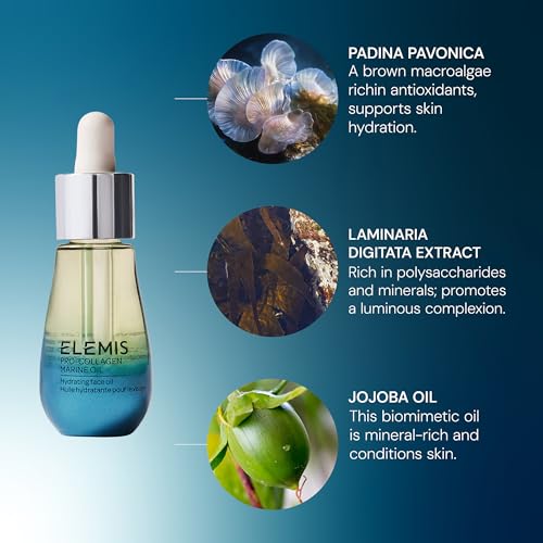 ELEMIS Pro-Collagen Marine Oil 15ml, Lightweight Face Oil To Hydrate, Nourish & Improve Skin Texture
