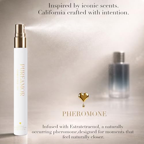 PUREAMOR Pheromone Perfume for Women, Citrus Vale Extrait de Parfum - Long Lasting Bright Citrus Scent, 30% High Concentration, Travel Size Fragrance Spray, 0.4 oz / 12ml
