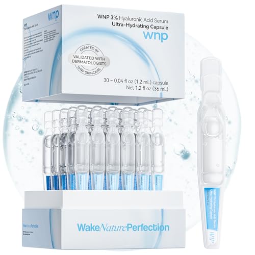 WNP Hydrating 3% Hyaluronic Acid Serum Ampoules for Dry Skin, 30 Ct