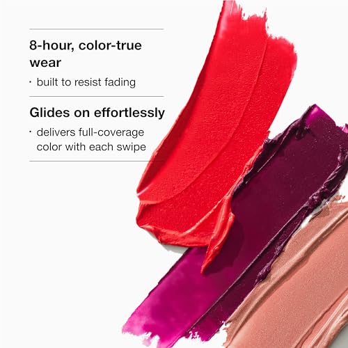 Clinique Pop Longwear Lipstick | Long Lasting, Satin, Matte + Shine, Blush Pop, 1 Count