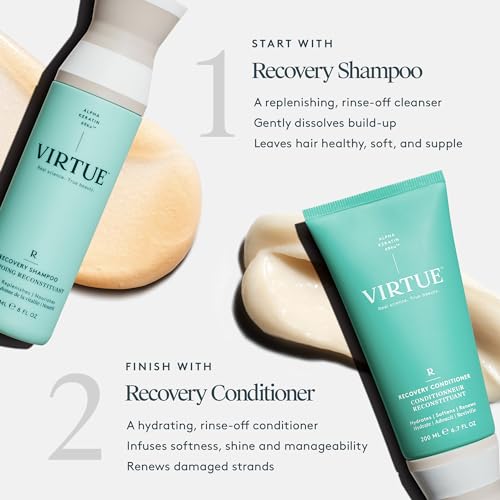 VIRTUE Recovery Conditioner, Keratin for Damaged Hair, 2 Fl Oz
