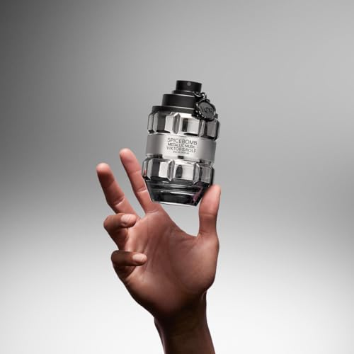 Viktor&Rolf - Spicebomb Metallic Musk - Eau de Parfum - Cologne for Men - Ambery Fragrance - With Warm Musk, Silver Suede & Black Pepper - 3 Fl Oz