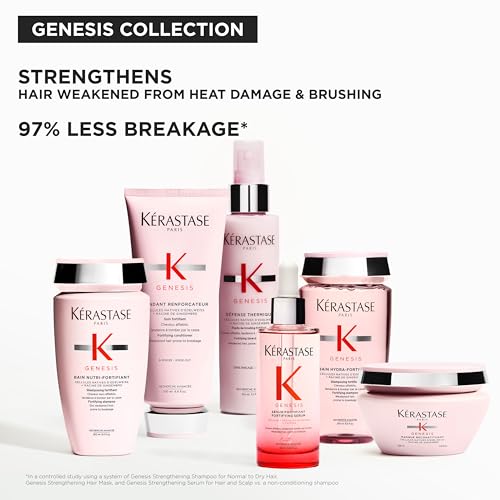 Kerastase Genesis Thermique Blow Dry Primer, Heat Protectant for Weak or Damaged Hair, Anti-Breakage, Detangles and Hydrates, Strengthens & Reduces Frizz, Sulfate Free, 5.1 Fl Oz
