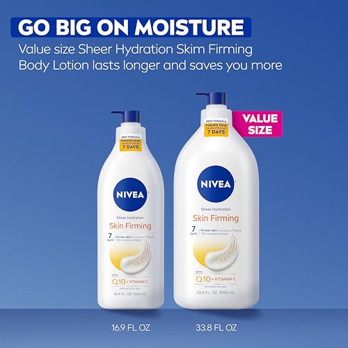 NIVEA Sheer Hydration Skin Firming Body Lotion, 33.8 FL OZ