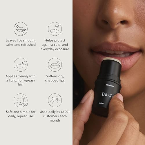 TALOVA Grass-Fed Tallow Lip Balm, Coco Vanilla, Moisturizing