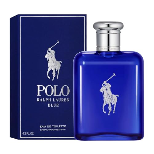 Ralph Lauren Polo Blue Eau de Toilette Fresh Citrusy Cologne - 4.2 Fl Oz