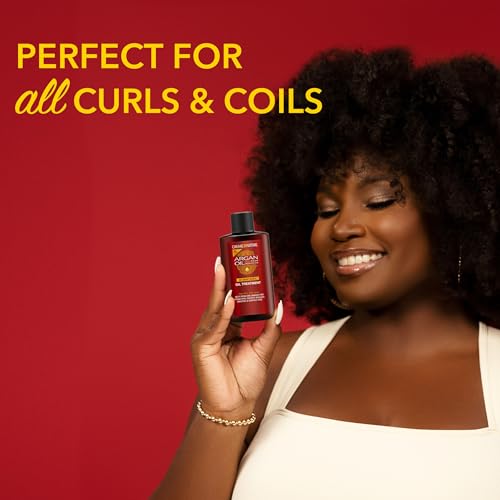 Creme of Nature Argan Oil Treatment, Adds Shine & Smooths Frizz, Strengthens and Repairs Dry Hair, Lightweight Daily Oil with Argan Oil, 3 fl oz