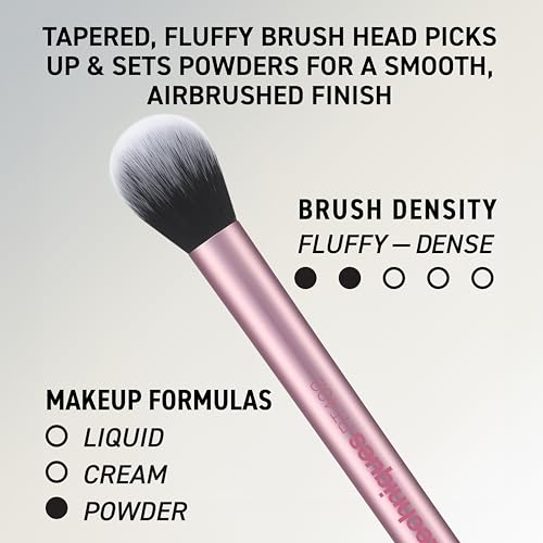 Real Techniques 6 Piece Everyday Essentials Makeup Brush Set, Includes 4 Brushes & 2 Makeup Sponges for Foundation, Blush, Bronzer, Contour, Eyeshadow & Powder, Travel Gift Set, Cruelty-Free & Vegan