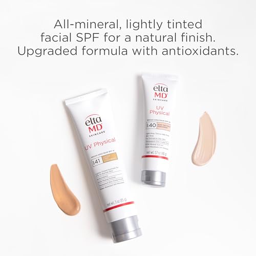 EltaMD UV Physical Tinted 100% Mineral Face Sunscreen, SPF 41, 3 oz