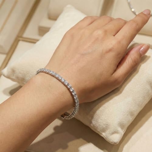 P3 POMPEII3 Pompeii 11 Ct T.W. Lab Grown Diamond Tennis Bracelet 14K White Gold 7" (((G-H)),SI(2)-I(1))