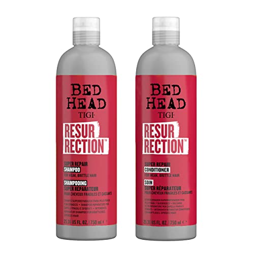 TIGI Bed Head Resurrection Hair Repair Shampoo and Conditioner Set for Dry and Damaged Hair, Maximum Strength with Resurrection Plant, 25.36 fl oz