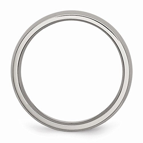 Sonia Jewels Solid Titanium 5mm Plain Classic Wedding Band Ring Comfort-Fit Size 14