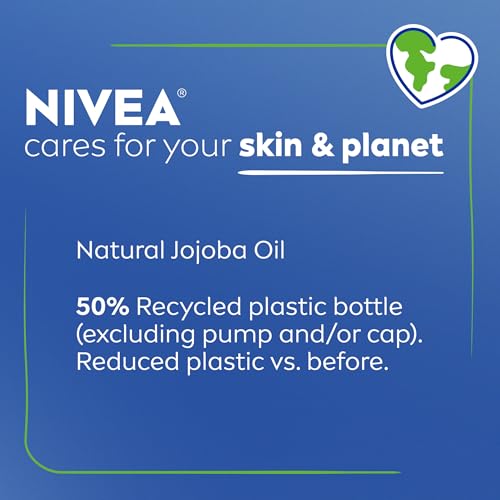 NIVEA Oil Infused Cherry Blossom and Jojoba Oil Body Lotion for Women, Fast-Absorbing and Non-Greasy Cherry Blossom Scented Lotion Moisturizes for 48 Hours, 16.9 Fl Oz Pump Bottle