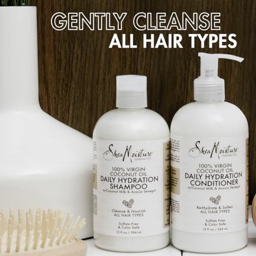 SheaMoisture Daily Hydration Shampoo 100% Virgin Coconut Oil 13oz