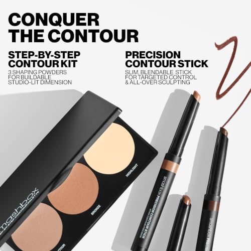 Smashbox Precision Contour Stick | Blendable Makeup Contouring Stick for Face, Eyes, Nose & Lips | Slim Slanted Tip for Precise Sculpting and All-Over Face Application, Light