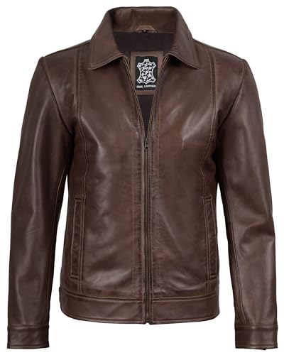 Decrum chamarra de piel para hombre - Vintage Leather Jacket | [1116084] Jose Cfe Wax, L