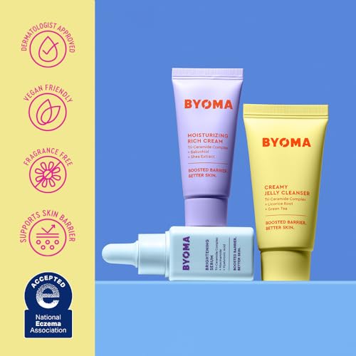 BYOMA So Bright Set – Jelly Cleanser, Brightening Serum, Rich Cream