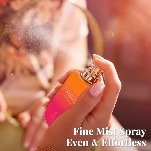 PUREAMOR Pheromone Perfume for Women, Vanilla Musk Extrait de Parfum - Long Lasting Warm Cozy Vanilla Scent, 30% High Concentration, Full Size Fragrance Spray, 1.0 oz / 30 ml