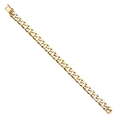 14k REAL Yellow Gold Men's Cuban Link Bracelet - 8.5"