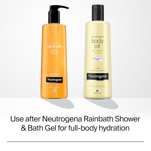 Neutrogena Body Oil Light Sesame Formula, Fragrance-Free, 8.5 fl. oz