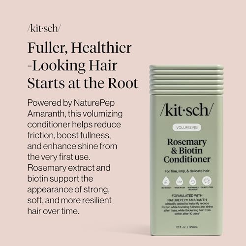Kitsch Rosemary & Biotin Conditioner for Hair Growth – Made in USA, 12.3 oz