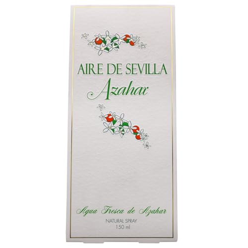 Instituto Español Aire de Sevilla Agua de Azahar, Fresh Eau de Toilette Spray for Women, Citrus Blossom Scent, 5.1 fl oz (150 ml), Made in Spain