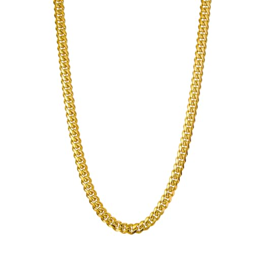 14k REAL Yellow Gold Men's 5.5mm Solid Miami Cuban Curb Chain Bracelet - 8.5"