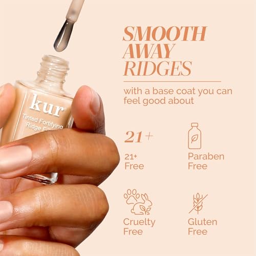LONDONTOWN kur Nail Ridge Filler, Apricot-Beige, 0.4 fl oz