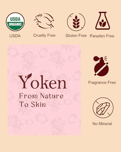 Organic Rose Multi-Use Body Oil For Skin Body, USDA Certified with Petals