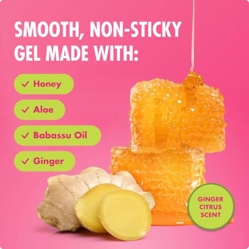 Mielle Organics Honey & Ginger Hair Gel - Styling Gel for Enhanced Curl Definition and Frizz Reduction - Enriched with Aloe & Babassu Oil to Nourish Dry, Curly or Frizzy Hair (13 Fl Oz)