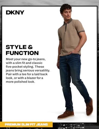 DKNY Jeans for Men - Premium Soft Slim Fit Mens Stretch Jeans