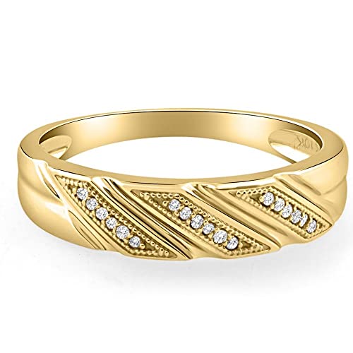 P3 POMPEII3 Pompeii 1/5ct Mens Diamond Ring 10K Yellow Gold - Size 9