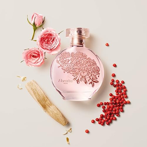 O Boticário Floratta Rose Eau de Toilette - Classic Floral Fragrance for Women - Fresh Gardenia & Romantic Rose - Long Lasting Everyday Womens Perfume - Cruelty-Free & Vegan - 2.5 oz (75 ml)