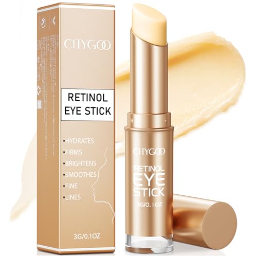 CITYGOO Retinol Eye Stick With Collagen, Hyaluronic Acid For Dark Circle, Under Eye Cream Anti Aging, For Puffiness and Bags Reduces Fine Lines