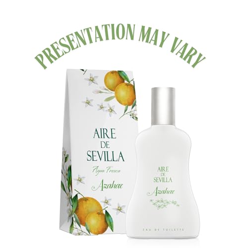 Instituto Español Aire de Sevilla Agua de Azahar, Fresh Eau de Toilette Spray for Women, Citrus Blossom Scent, 5.1 fl oz (150 ml), Made in Spain