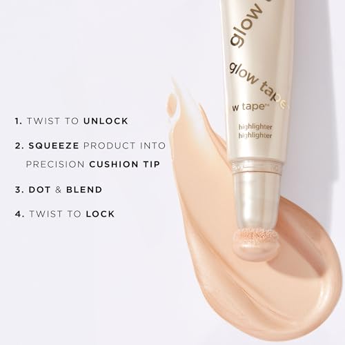 tarte glow tape highlighter – Illuminating Makeup with Lightweight Buildable Mineral Pigments & Shea Butter, Vegan & Cruelty-Free, full size, pearl glow