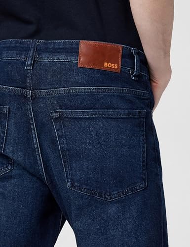 BOSS Maine Regular Fit Stretch Denim Jeans Indigo Blue